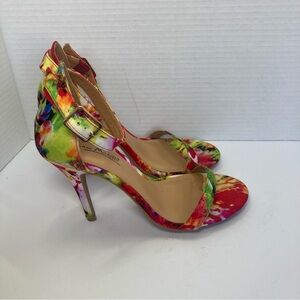 Anne Michelle Red and Yellow‎ Stiletto Heels